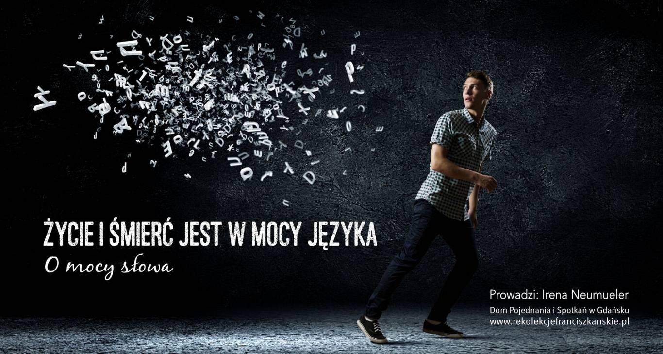Grafika Życie i śmierć jest w mocy języka