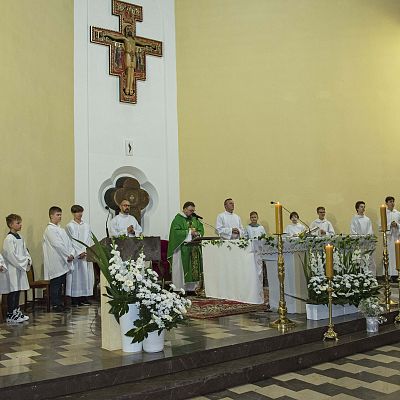 Pożegnalna Eucharystia o. Sebastiana grafika