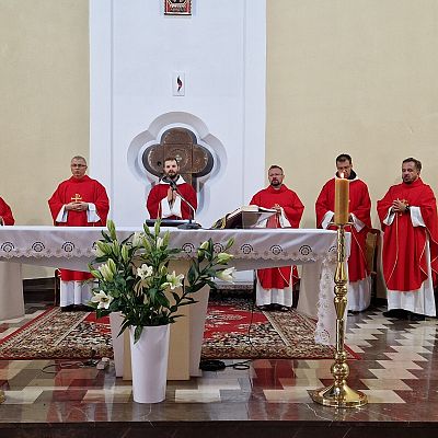 Eucharystia prymicyjna o. Wojciecha Szutowicza grafika