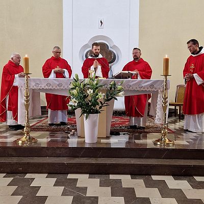 Eucharystia prymicyjna o. Wojciecha Szutowicza grafika