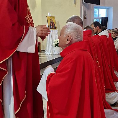 Eucharystia prymicyjna o. Wojciecha Szutowicza grafika