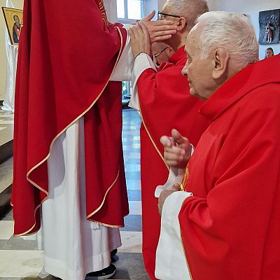 Eucharystia prymicyjna o. Wojciecha Szutowicza grafika