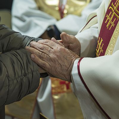 Dziewięćdziesiąte urodziny o. Bogdana grafika